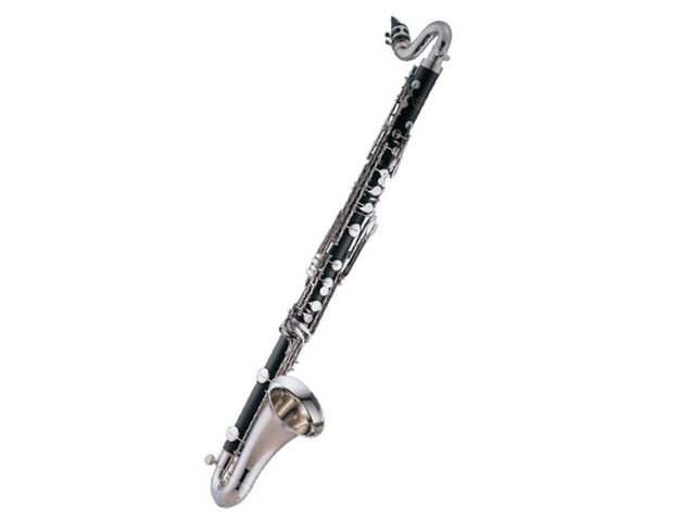 Jupiter Bass Clarinet JCL-675N. Bore 24mm. Body two piece plastic texture finish. The bell & neck of the Jupiter Bass Clarinet are nickel plated. Nickel plated keys. Jupiter 675N Bass Clarinets have in line trill keys