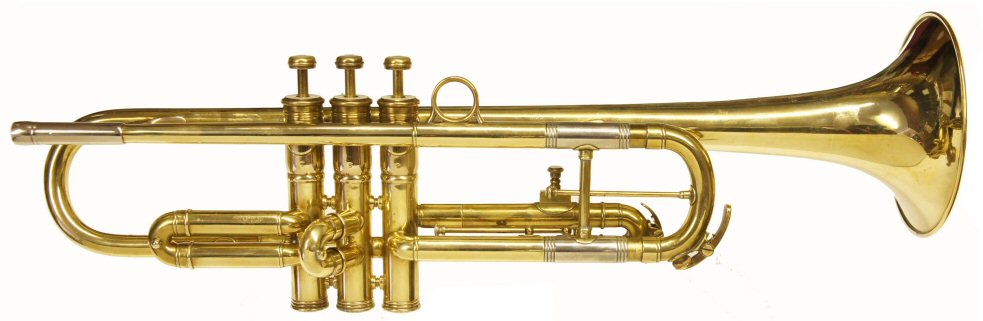 Besson New Creation Trumpet C1950. Large bore. Un-lacquered brass finish. Good condition & in playing order. This model was played by Kenny Baker & Eddie Calvert. This trumpet is being sold on commission. Instrument only. Price £599.00