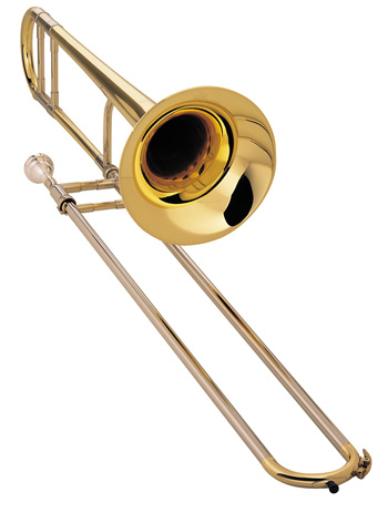 King 2102LS Legend Trombone, Jiggs Whigham model, .491" (12.47mm) bore, 7-3/8" (187mm) bell, nickel silver outer slides, lightweight slide, lacquer finish, Whigham mouthpiece, 7553L woodshell case. With short tuning slide for extended first position. 