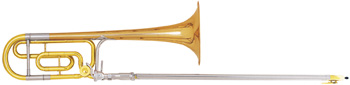 King 2103F 3B Trombone King Legend, 3B model with F attachement, .508" (12.9mm) bore, 8" (203mm) bell,nickel silver outer slides, lacquer finish, 12C mouthpiece, 7553L woodshell case