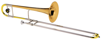 King 2104 4B Trombone King Legend, 4B model, .547" (13.89mm) bore, 8-5/8" (219mm) rose brass bell, nickel silver outer slides, 6-1/2AL mouthpiece, woodshell case. An excellent large bore instrument with consistent tone in all registers