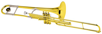King 3B valve trombone with .481" (12.22mm) bore, 8" (203mm) bell, lacquer finish, 12C mouthpiece, woodshell case. Combines the responsive and unique King valve section with the musical characteristics of the King 3B trombone.