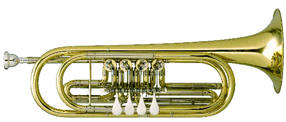 Melton Meinl Bass Trumpet in C. Set of slides to convert to Bb included. Hard case included