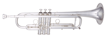 Kanstul 1504 Trumpet. .460" Bore Size. No.72 hand hammered yellow brass 4 7/8" diameter bell, no.43 mouthpipe. Metal valve guides, hand-fitted monel pistons, 1st and 3rd slide rings. Instrument only. "When it came time for one of the world's best known and loved soloists to find a new trumpet for his latest album, his choice was the Model 1504 Signature Series. A no.72 bell and no.43 mouthpipe give this trumpet a warm timbre and free, easy spirit making it perfectly suitable for the stage spotlight, or most any other setting. This free-blowing design is great for the expressive player that doesn't mind taking a few chances with the music to create a little magic. While providing good slotting and superb intonation, this model still allows some room to get creative. Whether in an orchestra pit, big band or combo, if it's a warm, gutsy sound you're after, the Model 1504 Signature Series is a good choice. Precise, secure playing comes naturally with this horn's efficient design, promoting confidence through the most demanding performance schedules"