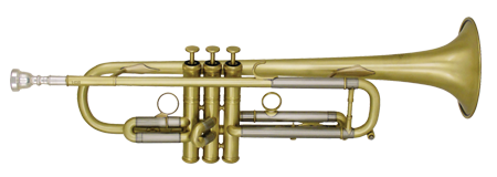 Kanstul 1600 Trumpet. .460" Bore Size. Hand hammered yellow brass 4 7/8" diameter bell, special "WB" mouthpipe. Metal valve guides, hand-fitted monel pistons, 1st and 3rd slide rings. Instrument only. "The Model 1600 was developed with Los Angeles big band and studio work in mind.It sounds warm and lyrical in the staff, but will really sizzle in the upper register when you want it to. Easy blowing and agile, this trumpet features a lightweight yellow brass bell carefully balanced with a special mouthpipe and medium large bore. Formerly known as the "WB" Model, it was designed for the fabulous Wayne Bergeron who can be heard on numerous soundtracks, jingles and the Big Phat Band. A Zig Kanstul Signature trumpet"