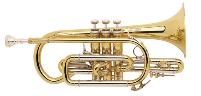 Bach Strad Cornet. Features the short (Shepherd's Crook) design for the dark sound popular with British brass bands. 