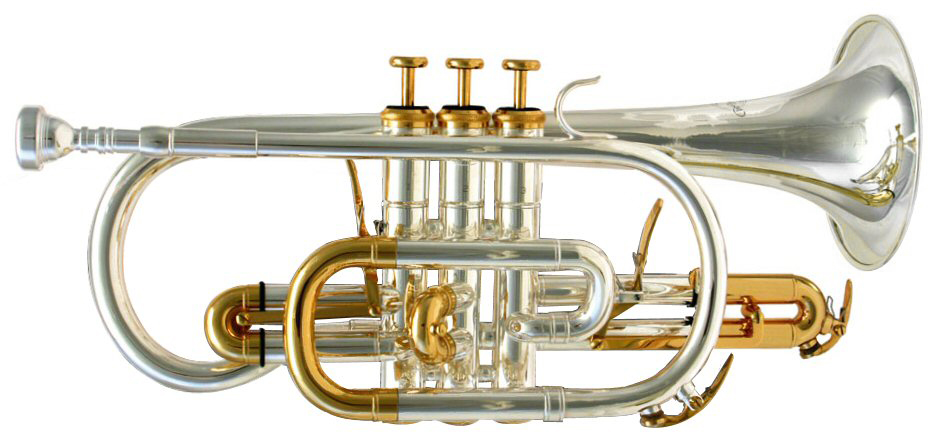 Windcraft Cornet. Newly designed free blowing cornet with good intonation. Nickel plated valves, red brass bell & lead pipe, 1st & 3rd slide triggers. Supplied in a lightweight backpack style case, complete with lubricants & mouthpiece