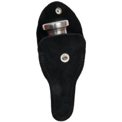 Black leather trombone mouthpiece pouch