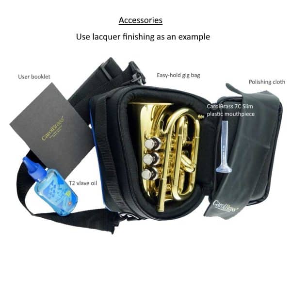 CarolBrass CPT-1000-YSS-Bb-BG Mini Pocket Trumpet Accessories