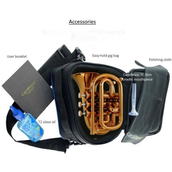 CarolBrass CPT-1000-YSS-RR Mini Pocket Trumpet