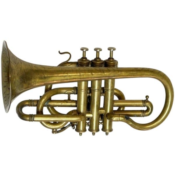 Highly engraved 19th Century Cornet
