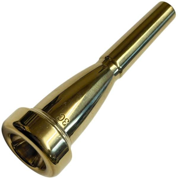 Heavy Top Gold Plated 3C Trumpet Mouthpiece