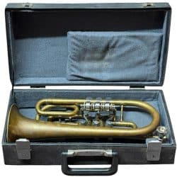 Rotary Valve Trumpet in case